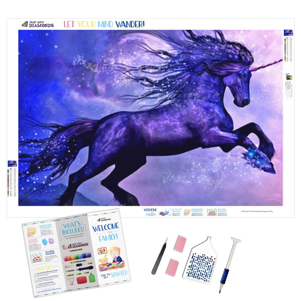 Purple Unicorn Diamond Painting Kit (Full Drill) – Paint With Diamonds